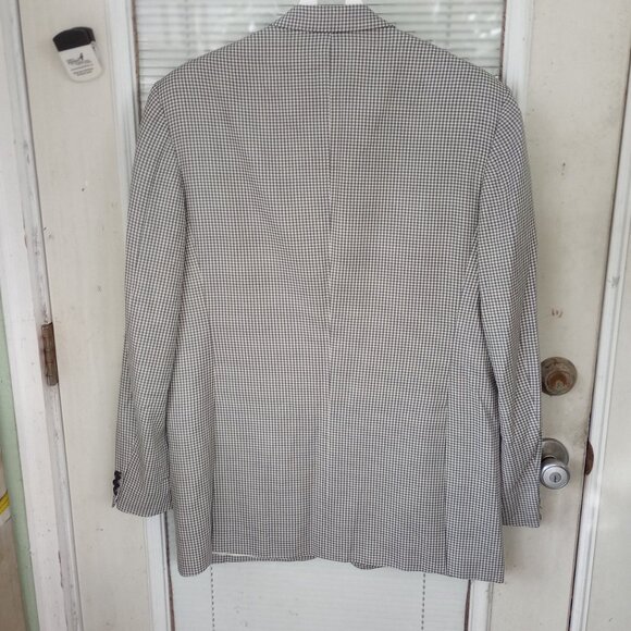 Brioni deLisi Black White Check Sport Coat Italy 44L Italy - Picture 3 of 15